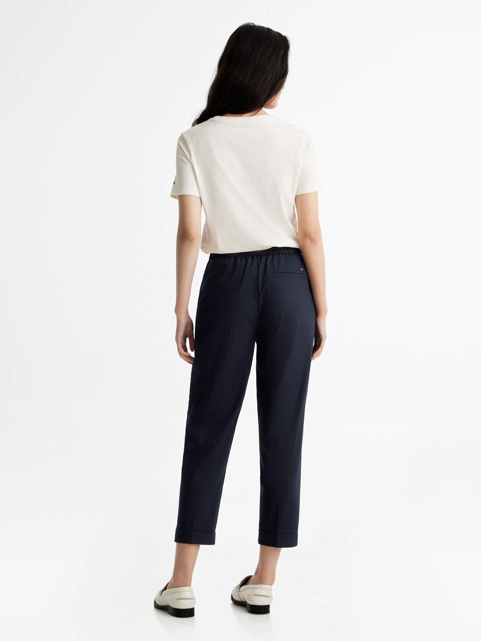 Tommy Hilfiger - Quần tây dài nữ TH Twill Blend Tappered Pants