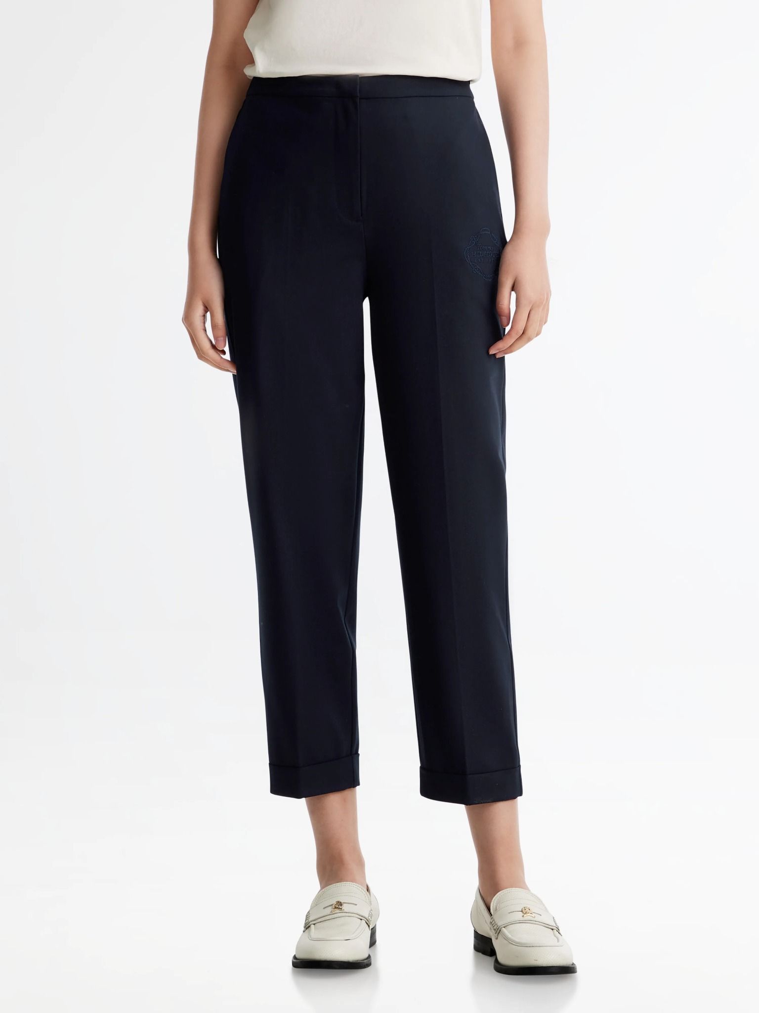 Tommy Hilfiger - Quần tây dài nữ TH Twill Blend Tappered Pants