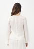 Armani Exchange - Áo thời trang tay dài Nữ Ax Women's Ivory Blouse with Logo Print