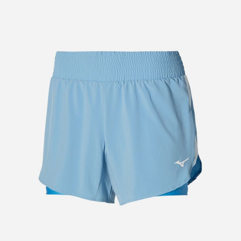Mizuno - Quần ngắn tập luyện 2 trong 1 nữ 2In1 4.5 Short Running