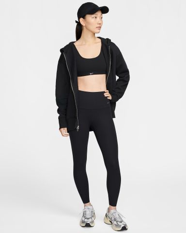 Nike - Quần dài ống ôm thể thao Nữ Zenvy Rib Women's Gentle-Support High-Waisted 7/8 Leggings