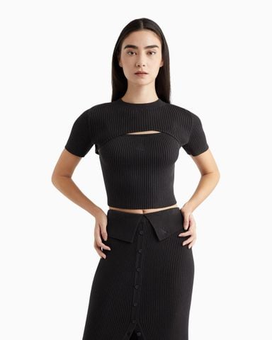 Calvin Klein - Áo len nữ 2 In 1 Rib Knit Top