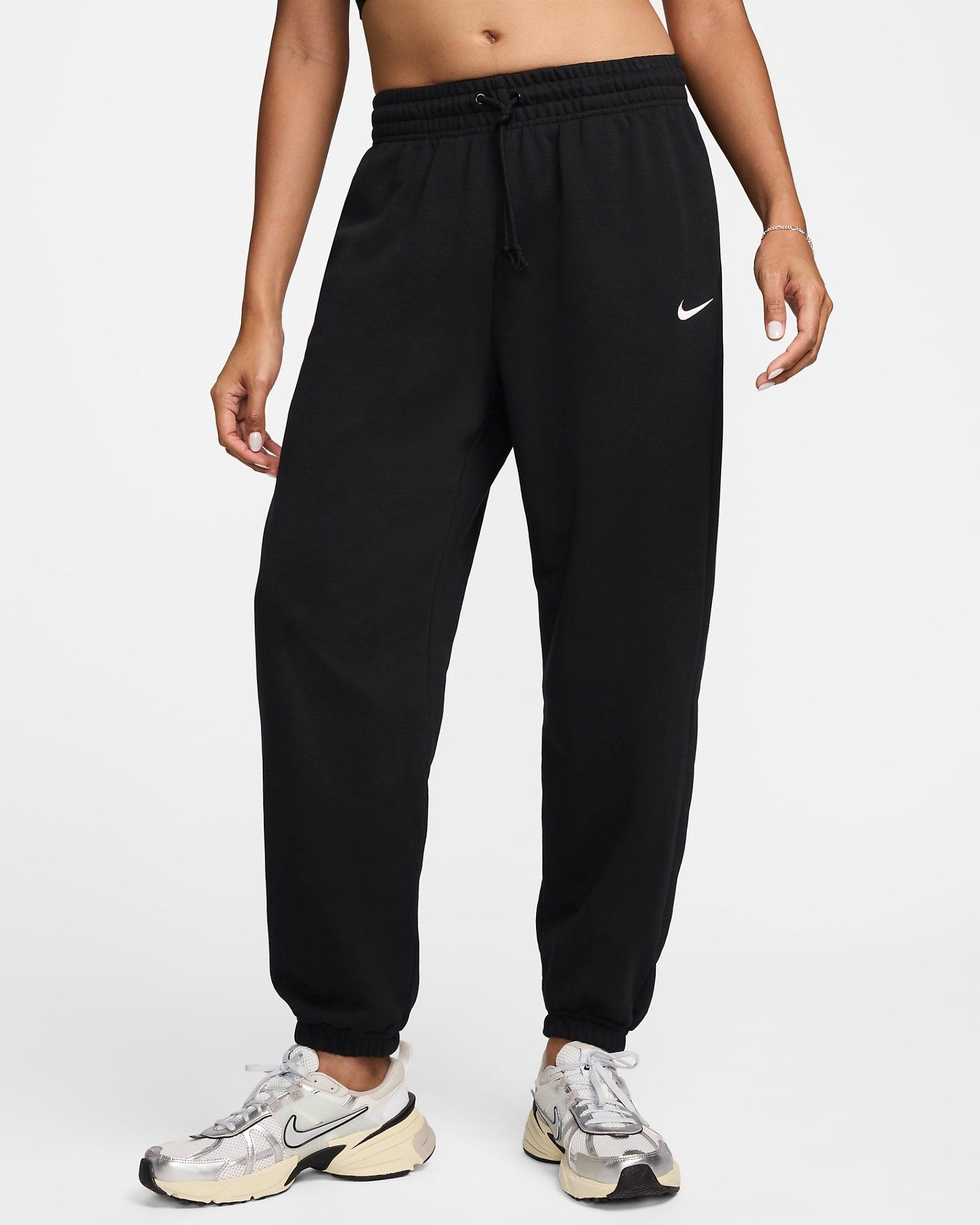 Nike - Quần dài thể thao Nữ Sportswear Phoenix Fleece Women's High-Waisted Oversized French Terry Tracksuit Bottoms