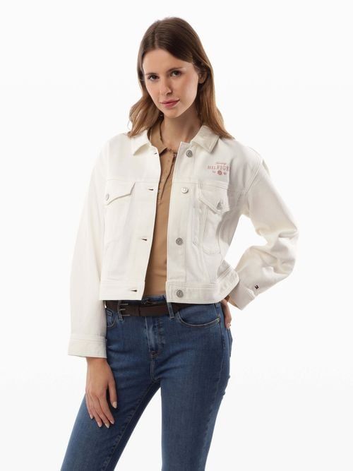 Tommy Hilfiger - Áo khoác tay dài nữ TH Denim Straight Jacket