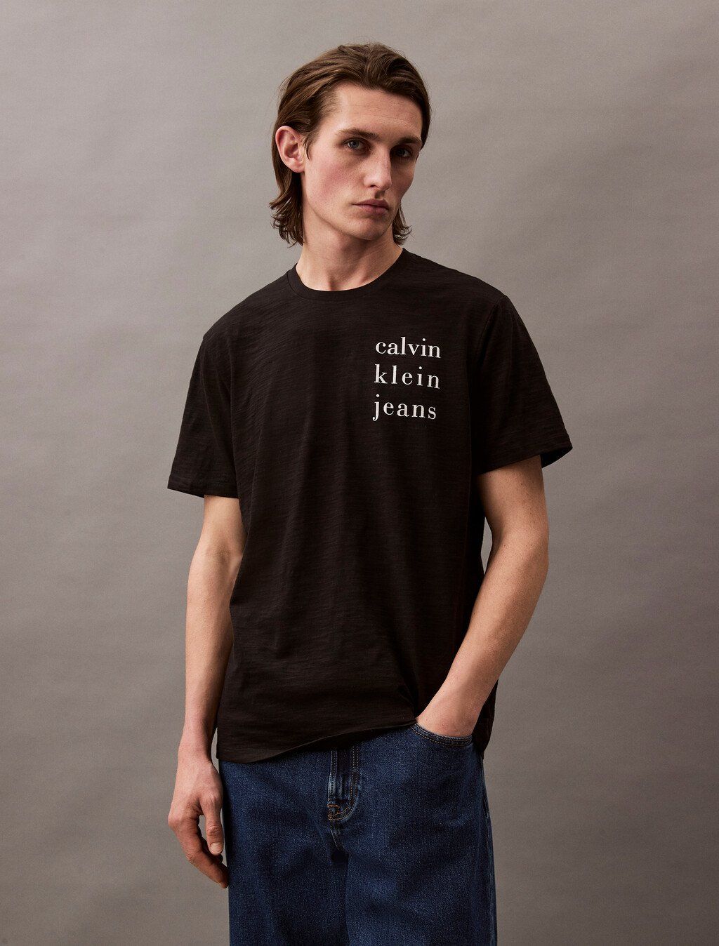 Calvin Klein - Áo phông thời trang nam CK Logo T-shirt
