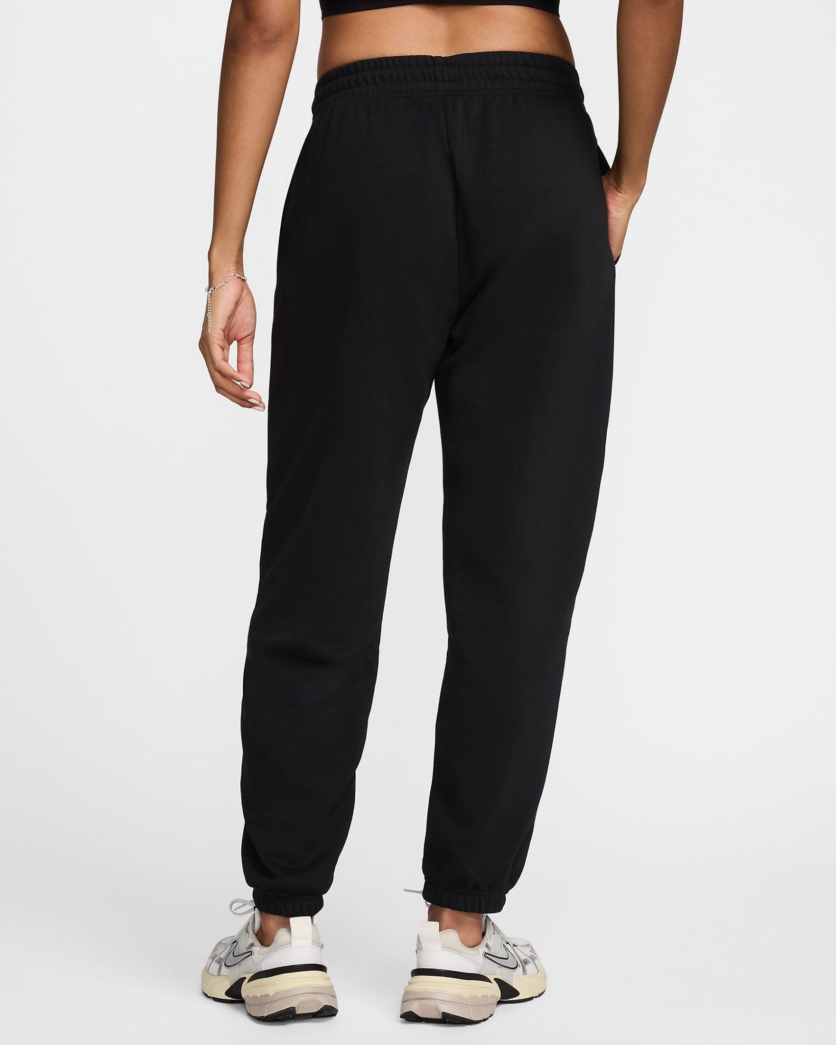 Nike - Quần dài thể thao Nữ Sportswear Phoenix Fleece Women's High-Waisted Oversized French Terry Tracksuit Bottoms
