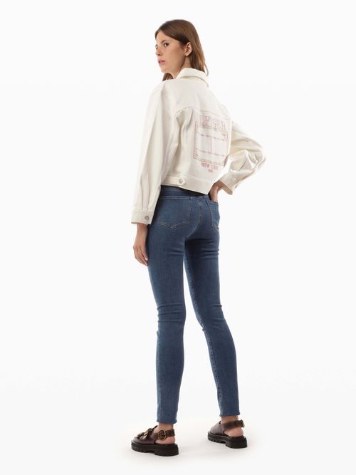 Tommy Hilfiger - Áo khoác tay dài nữ TH Denim Straight Jacket
