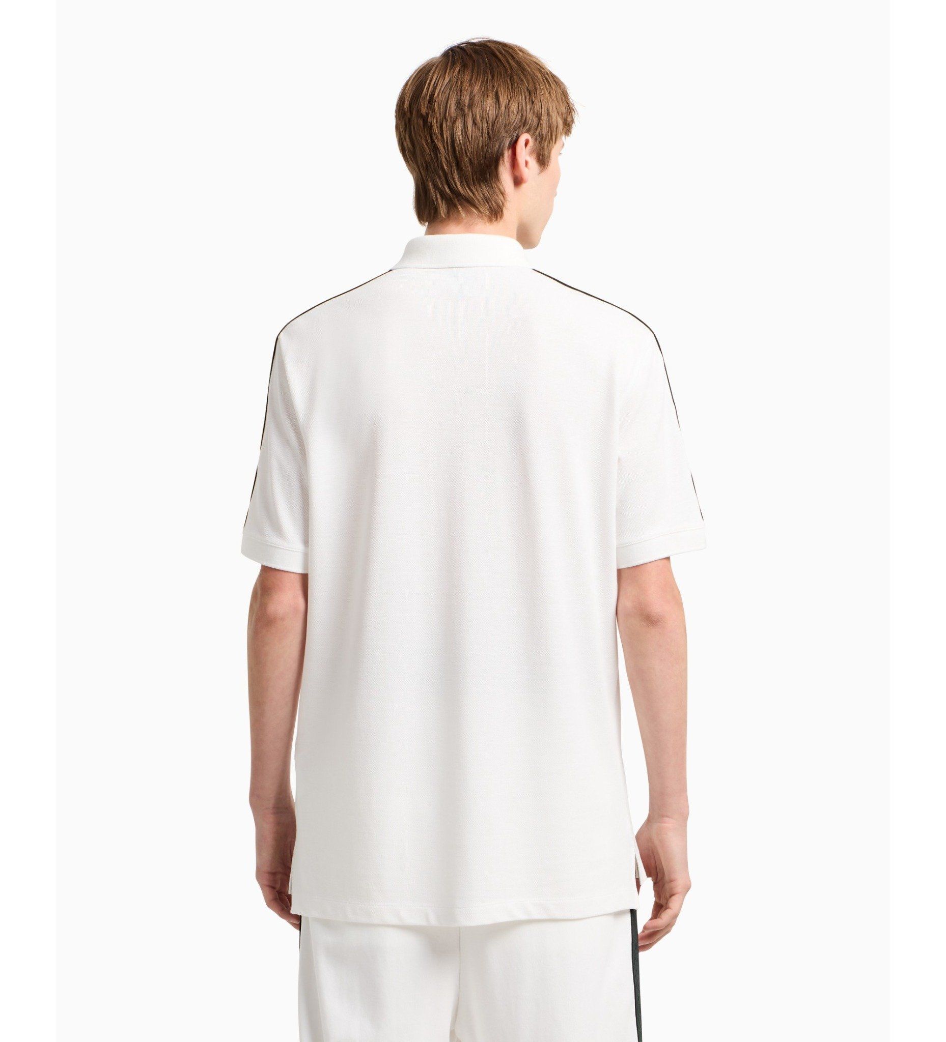 Armani Exchange - Áo polo tay ngắn nam White short sleeve polo Shirt