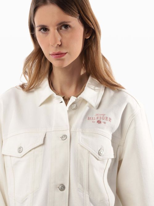 Tommy Hilfiger - Áo khoác tay dài nữ TH Denim Straight Jacket