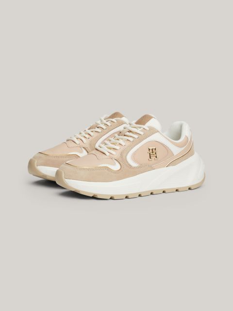 Tommy Hilfiger - Giày nữ TH Monogram Leather Chunky Runner Trainers