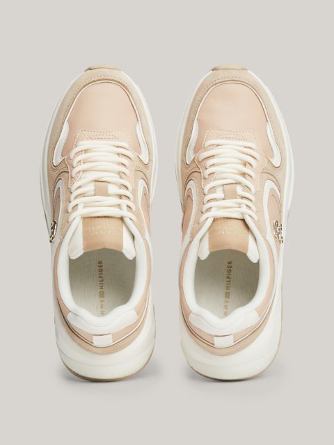 Tommy Hilfiger - Giày nữ TH Monogram Leather Chunky Runner Trainers