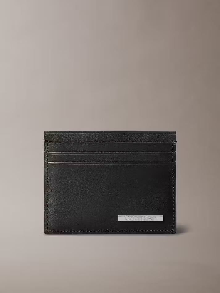 Calvin Klein - Ví đựng thẻ CK nam Leather Plaque Card Case