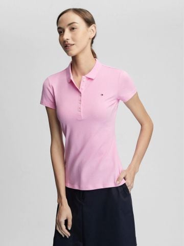 Tommy Hilfiger - Áo polo tay ngắn nữ Premium Slim Polo Shirt