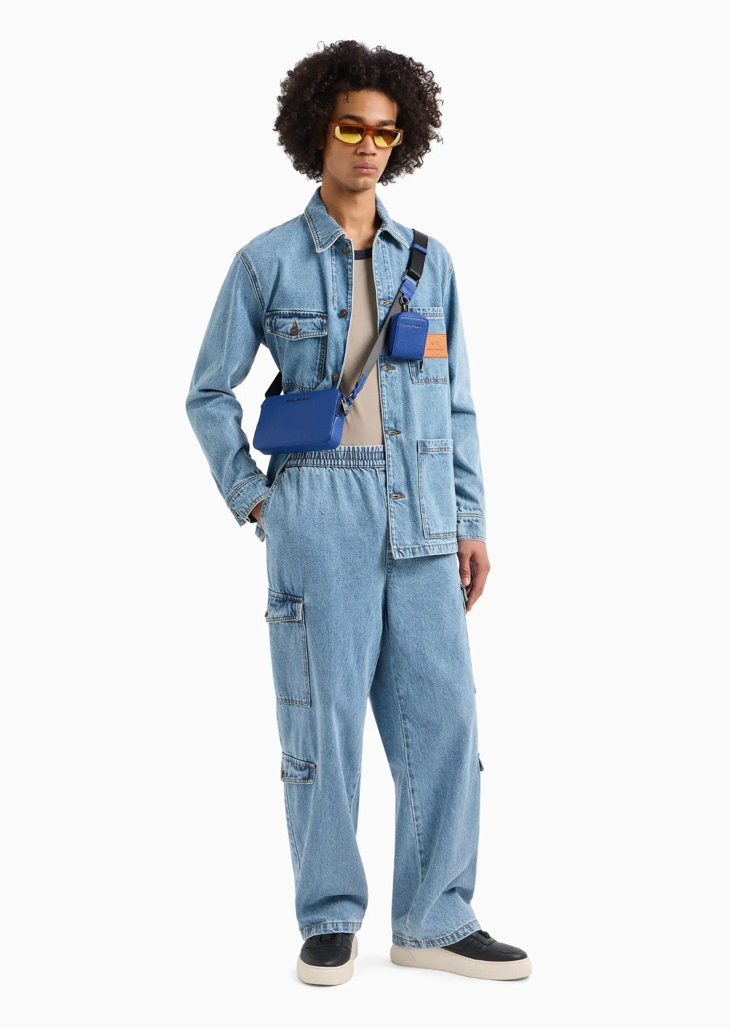 Armani Exchange - Áo khoác jeans nam Ax Blouson Denim Jacket