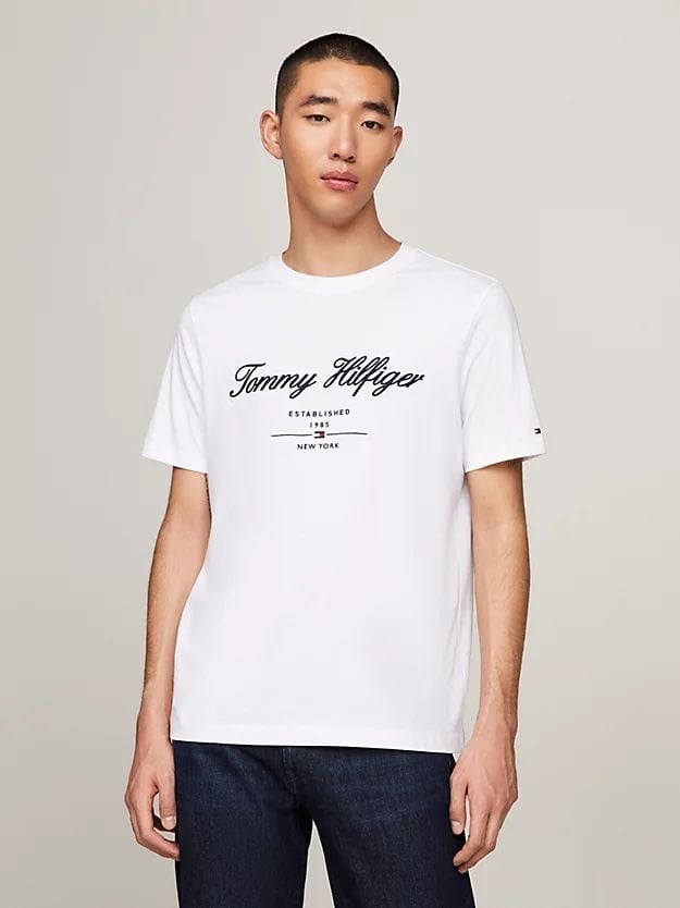 Tommy Hilfiger - Áo tay ngắn nam Embroidery Logo T-Shirt