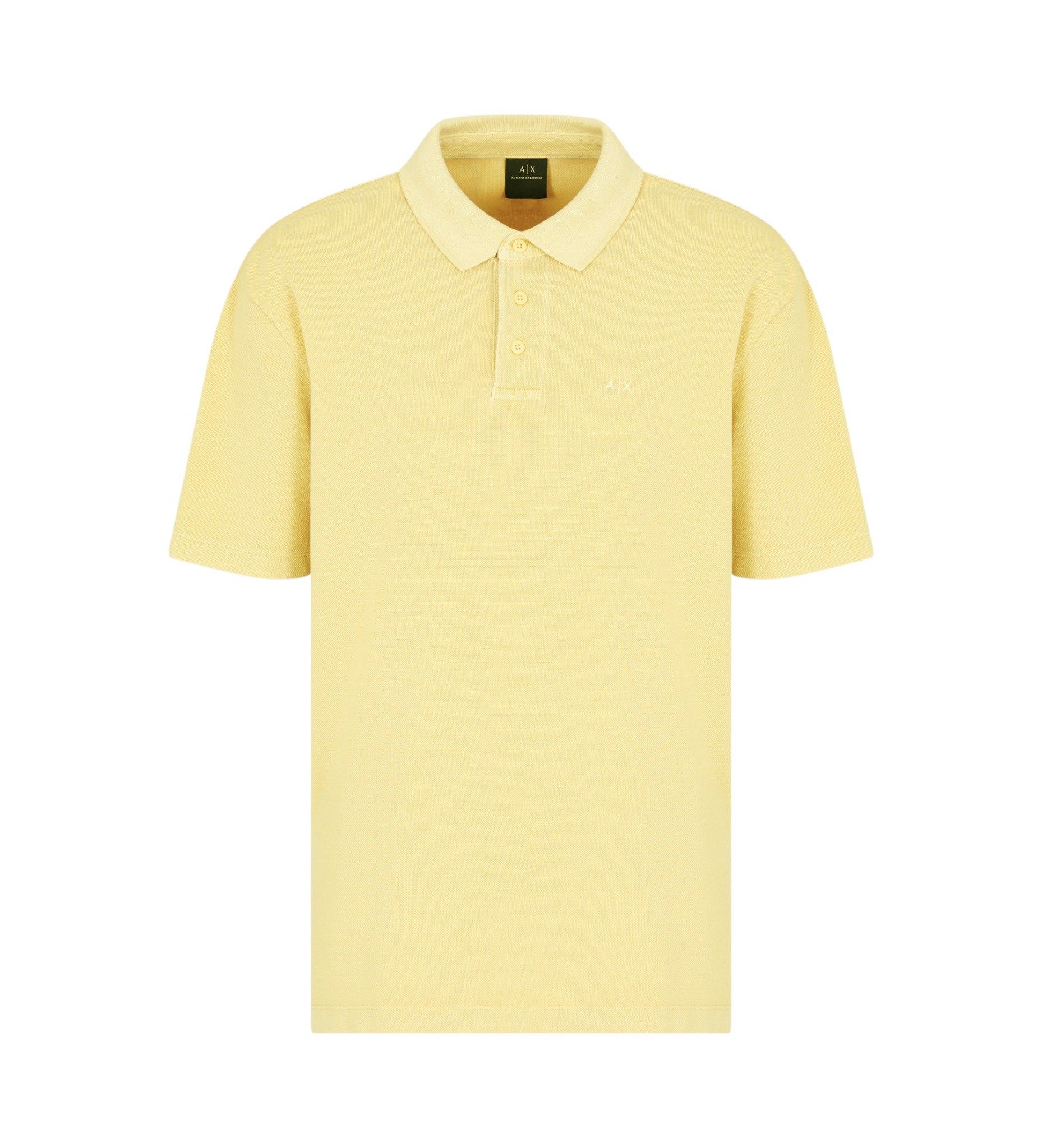 Armani Exchange - Áo thun có cổ nam Ax Short sleeve polo shirt in cotton piqué yellow