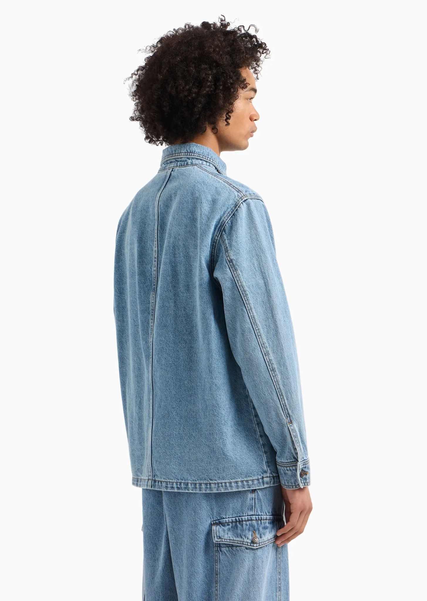 Armani Exchange - Áo khoác jeans nam Ax Blouson Denim Jacket