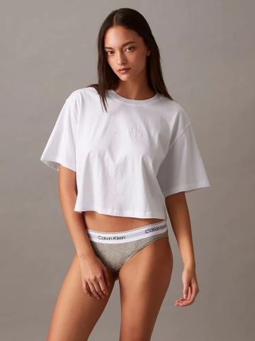 Calvin Klein Áo ngủ CK nữ Cropped Boxy Tee