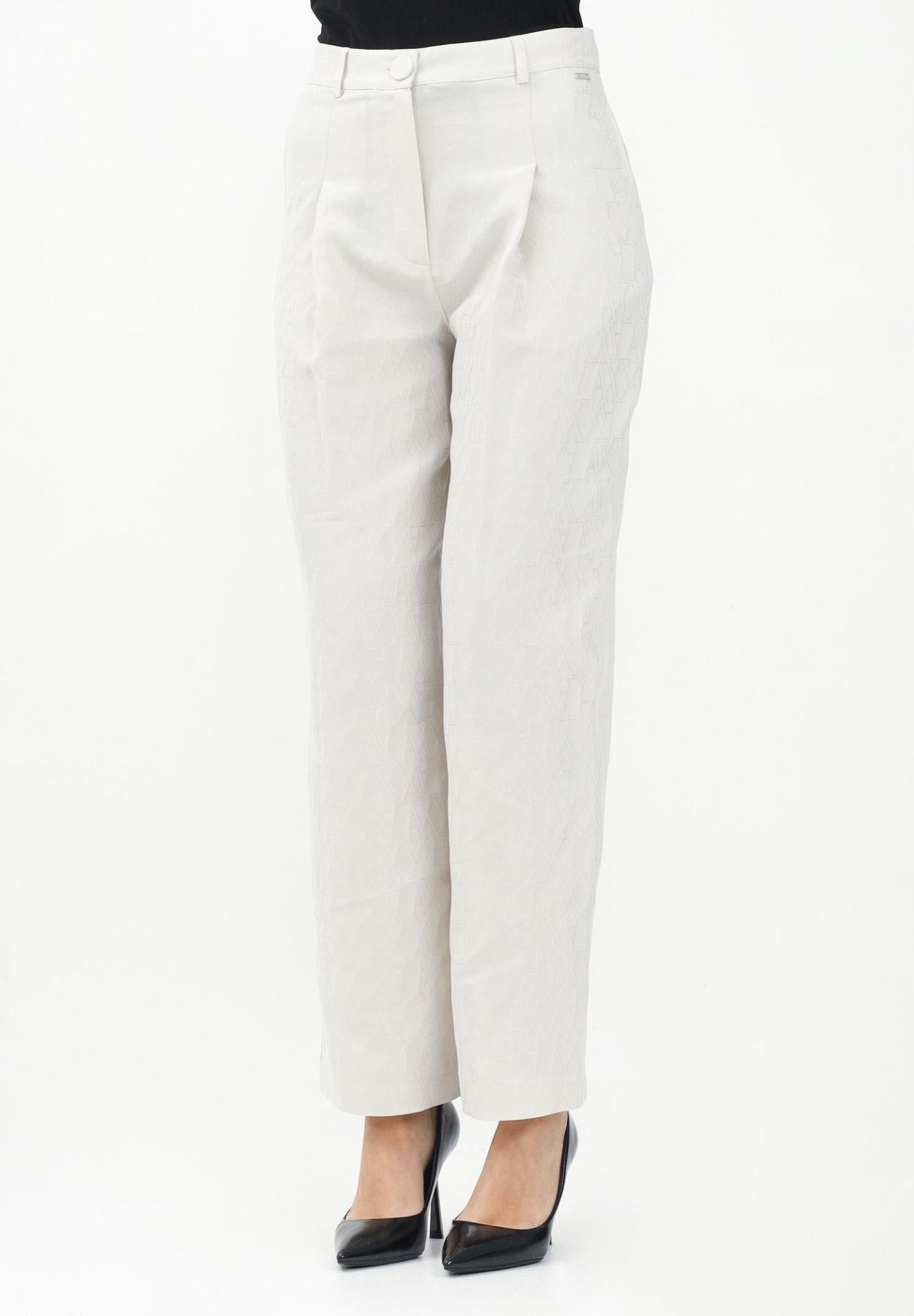 Armani Exchange - Quần dài nữ Aix Women's elegant cream trousers