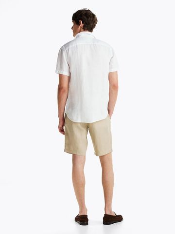 Tommy Hilfiger - Áo sơ mi tay ngắn nam Pigment Dye Linen Solid Shirt