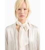 Armani Exchange - Áo blouse tay dài nữ V-neck blouse white