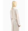 Armani Exchange - Áo blouse tay dài nữ V-neck blouse white