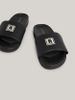 Tommy Hilfiger - Dép quai ngang nam Rubber Patch TH Monogram Leather Sandals