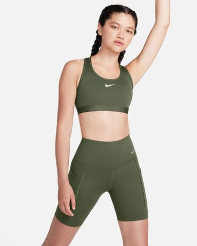 Nike - Quần ngắn ống ôm thể thao Nữ Universa Women's Medium-Support High-Waisted Biker Shorts with Pockets