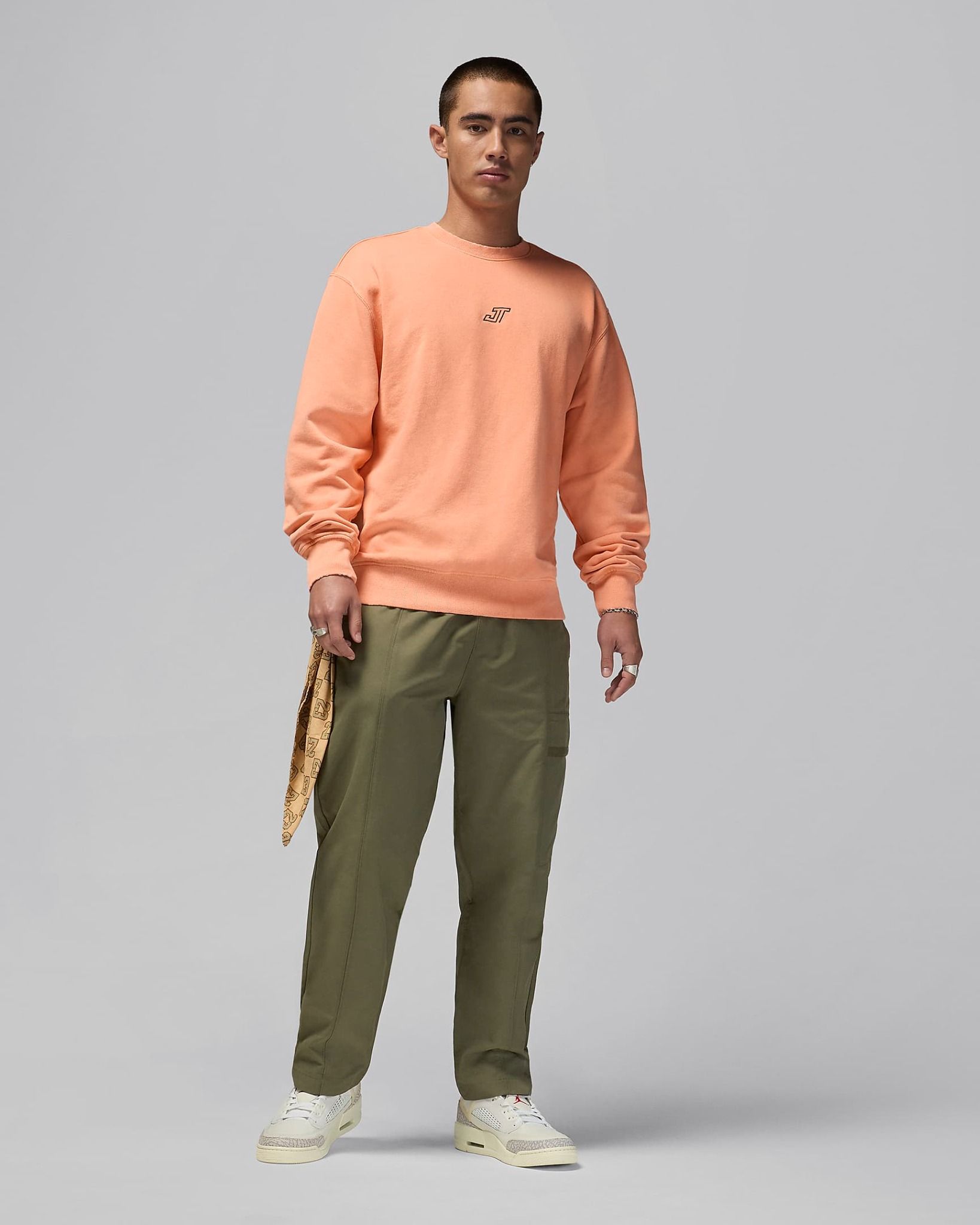 Nike - Áo tay dài thể thao Nam Tatum Men's Fleece Crew-Neck Sweatshirt
