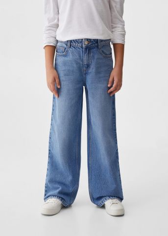 Mango - Quần jeans bé gái Jean wide leg