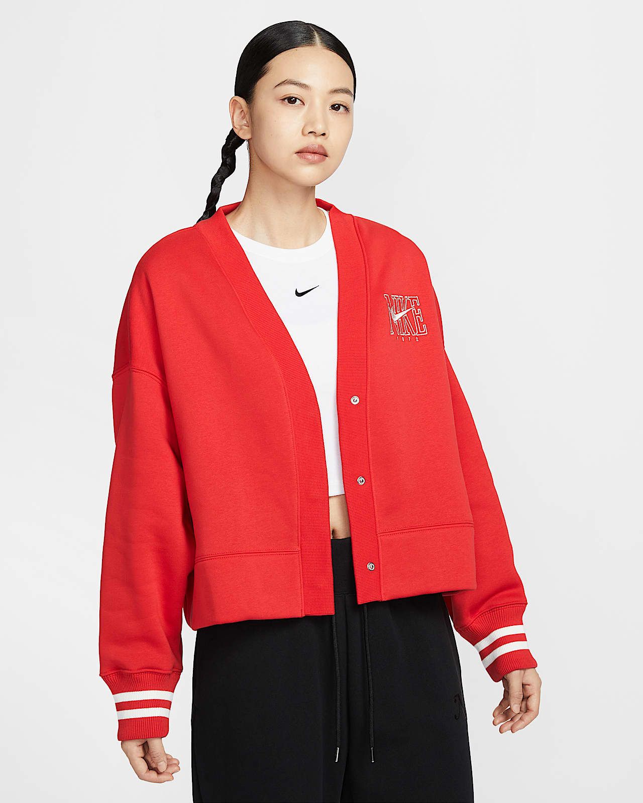 Nike - Áo khoác len thể thao Nữ Sportswear Phoenix Fleece Cardigan