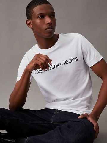 Calvin Klein - Áo phông tay ngắn nam Slim Organic Cotton Logo T-Shirt