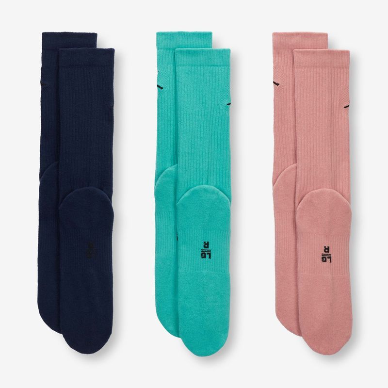 Nike - Vớ thể thao cổ cao (3 đôi) Nam Nữ Everyday Crew Socks (3 pairs) - Multi-Colour