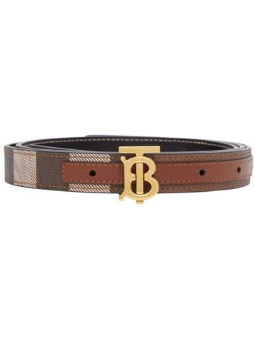 Burberry - Thắt lưng nữ reversible Exaggerated Check belt