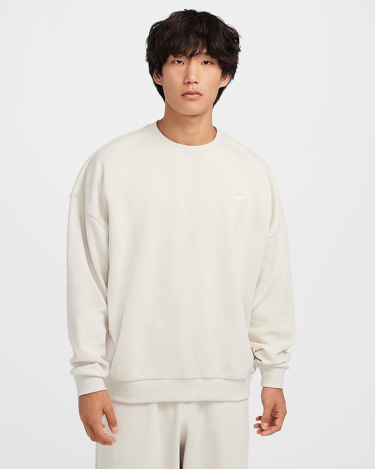 Nike - Áo tay dài thời trang Nam Club Fleece Men's Oversized French Terry Crew