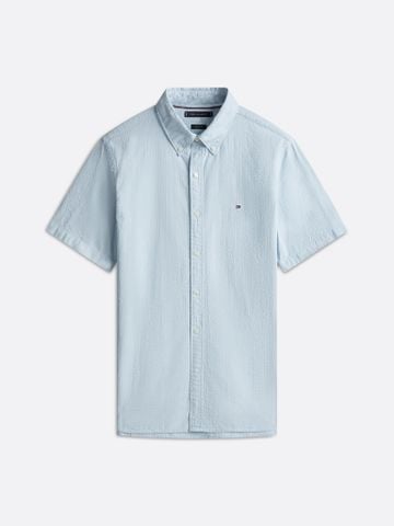 Tommy Hilfiger - Áo sơ mi tay ngắn nam TH Seersucker Solid Shirt