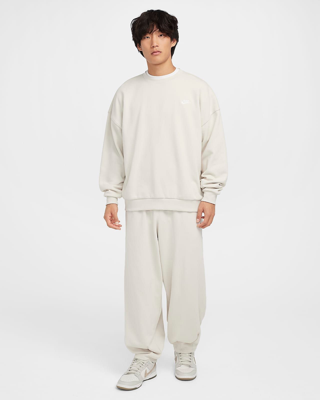 Nike - Áo tay dài thời trang Nam Club Fleece Men's Oversized French Terry Crew