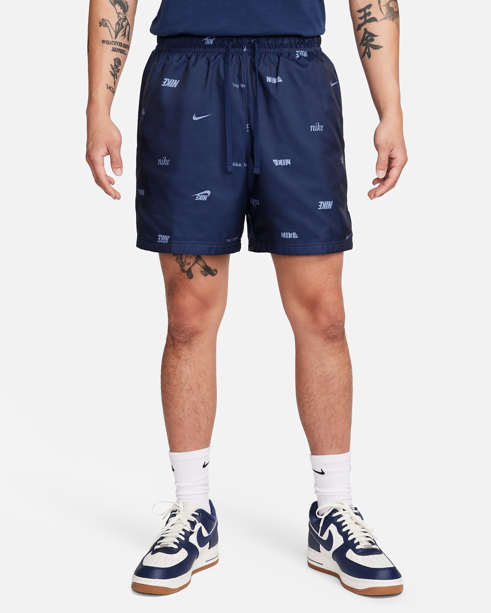 Nike - Quần lửng thể thao Nam Club Men's Woven All-Over Print Flow Shorts
