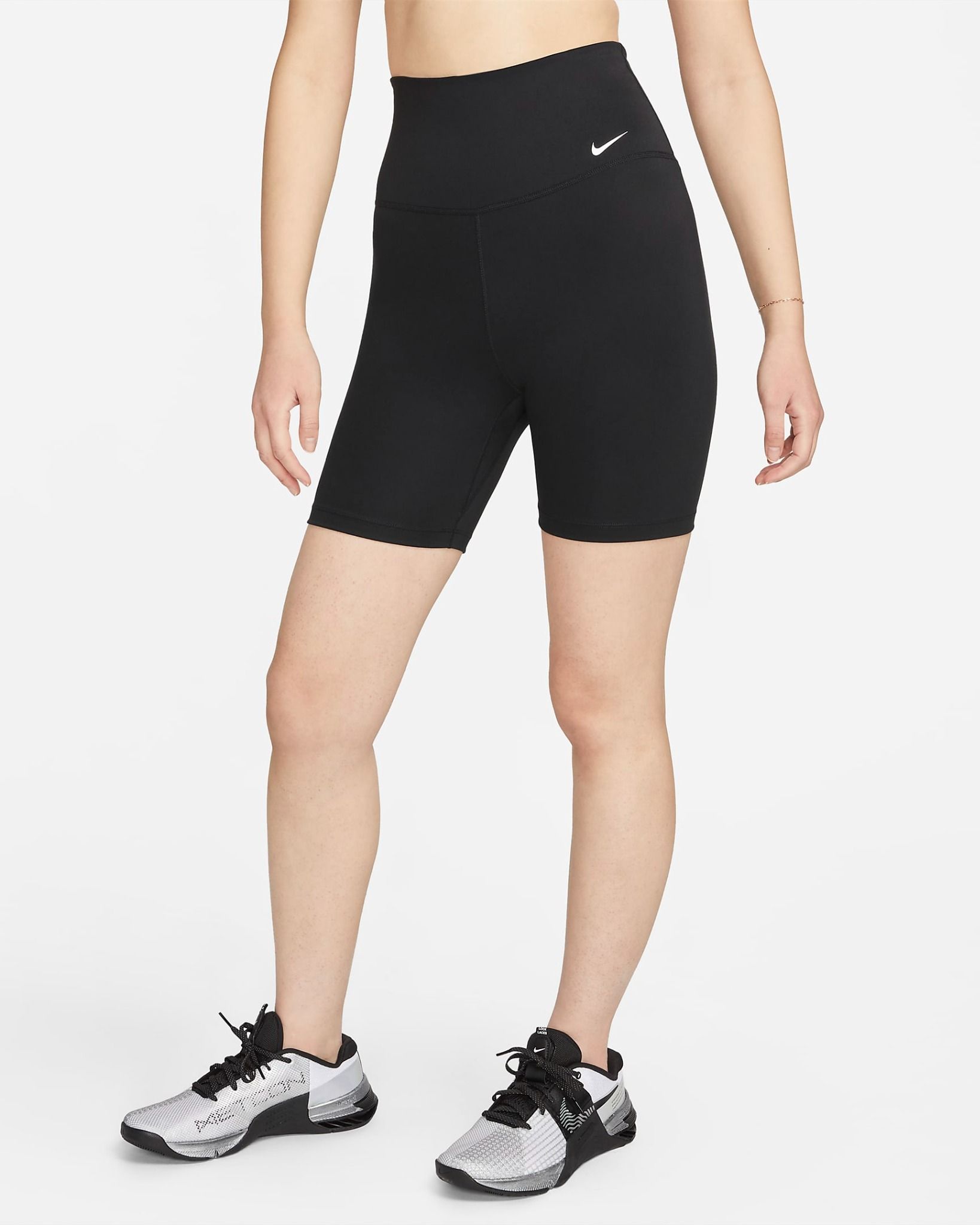 Nike - Quần lửng ống ôm thể thao Nữ Dri-FIT One Women's High-Waisted 18cm Biker Shorts