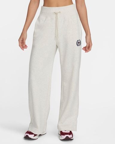 Nike - Quần dài thể thao Nữ Women's High-Waisted Wide-Leg Fleece Trousers