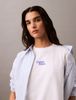 Calvin Klein - Áo thun thời trang CK nữ Flocked Logo Crewneck Tee