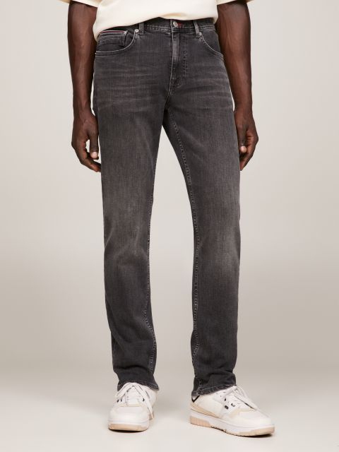 Tommy Hilfiger - Quần jeans nam Denton Fitted Straight Faded Black Jeans