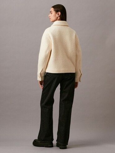 Calvin Klein - Áo khoác ấm CK nữ Premium Short Wool Jacket