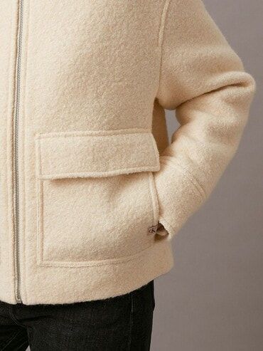 Calvin Klein - Áo khoác ấm CK nữ Premium Short Wool Jacket