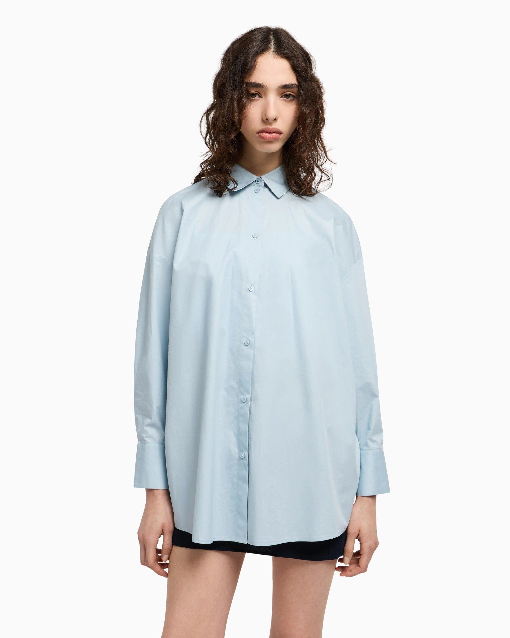 Armani Exchange - Áo sơ mi tay dài nữ AX Oversized Women's Shirt