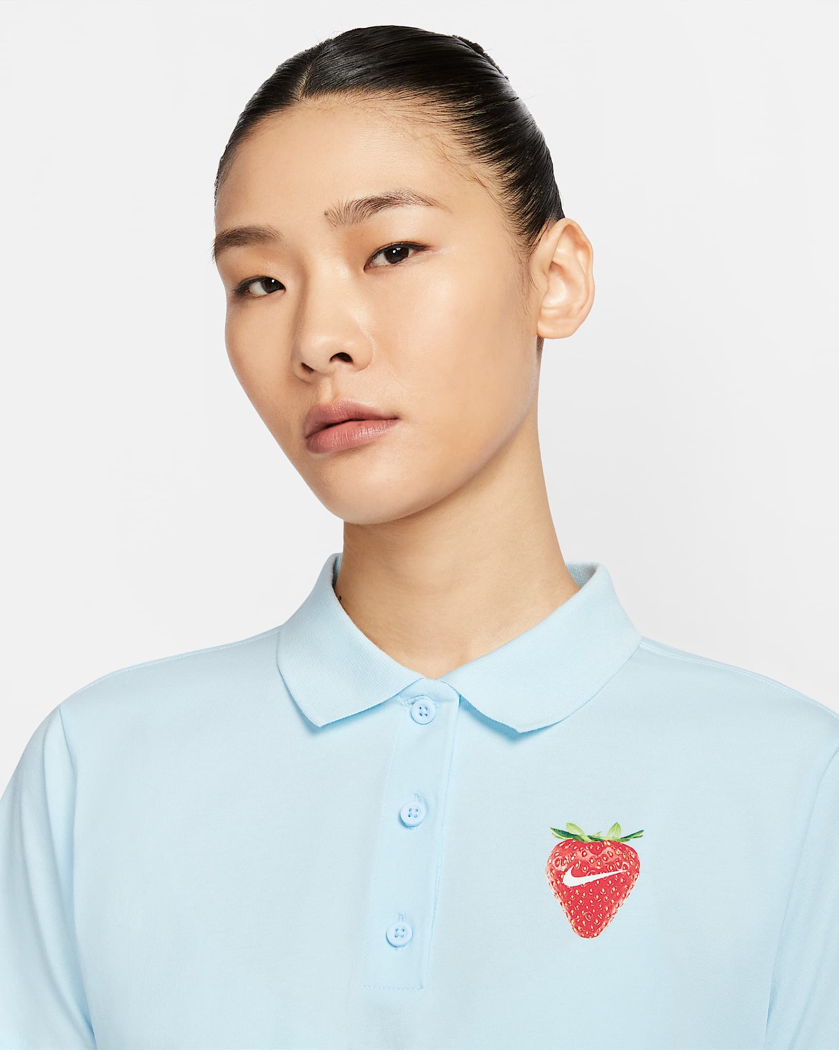 nike cropped polo shirt