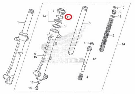  Phe cài phớt dầu phuộc trước HONDA AB K66 