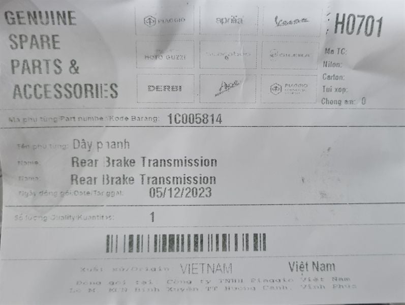  Dây thắng sau Sprint 150 ( chưa công 100k) 