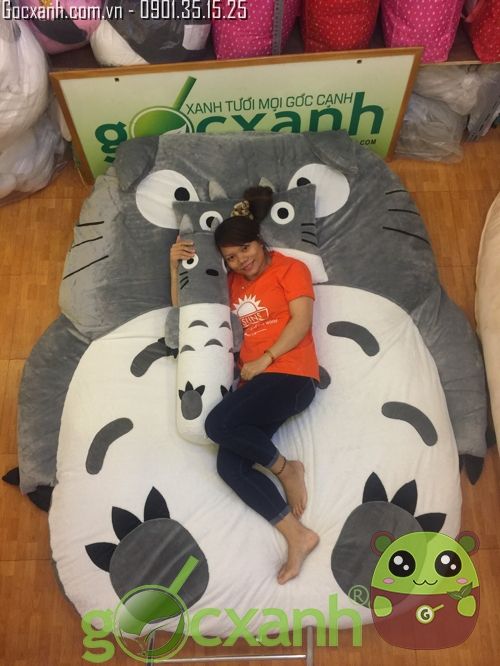 Nệm Totoro ngố 1.6 x 2.1m