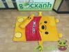 Nệm hình thú mỏng gấu pooh cao su êm 1 x 1,5m (dày 5cm)